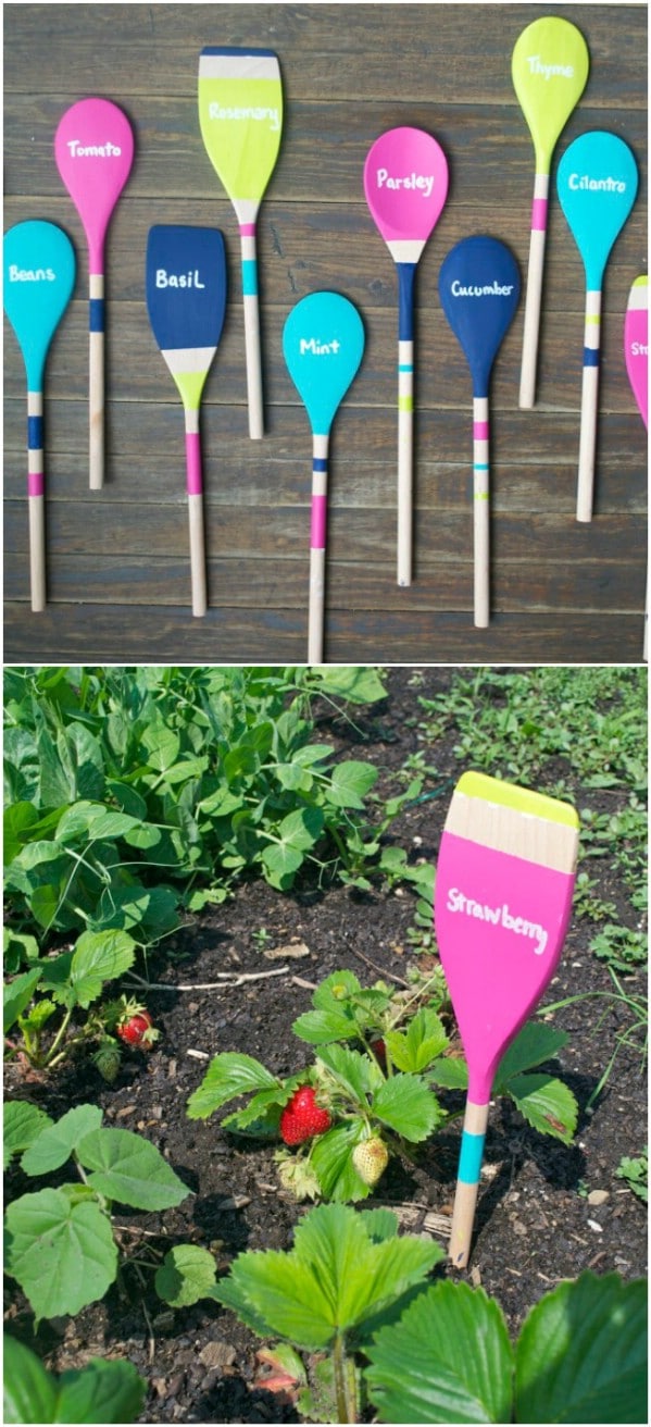 Upcycled Wooden Spoon Garden Markers