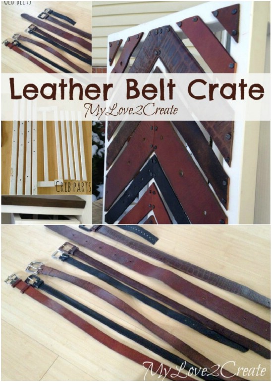 DIY Leather Belt Crate
