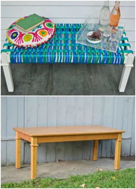 Upcycled Coffee Table Bench