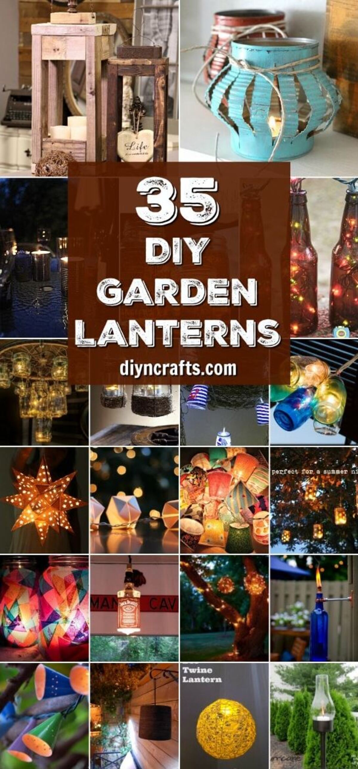 35 Luminous Garden Lantern Ideas To Brighten Up Your Outdoors pinterest image.