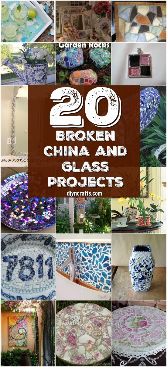 20 Brilliant Repurposing Ideas and Projects For Broken China And Other Glass {With tutorial links}