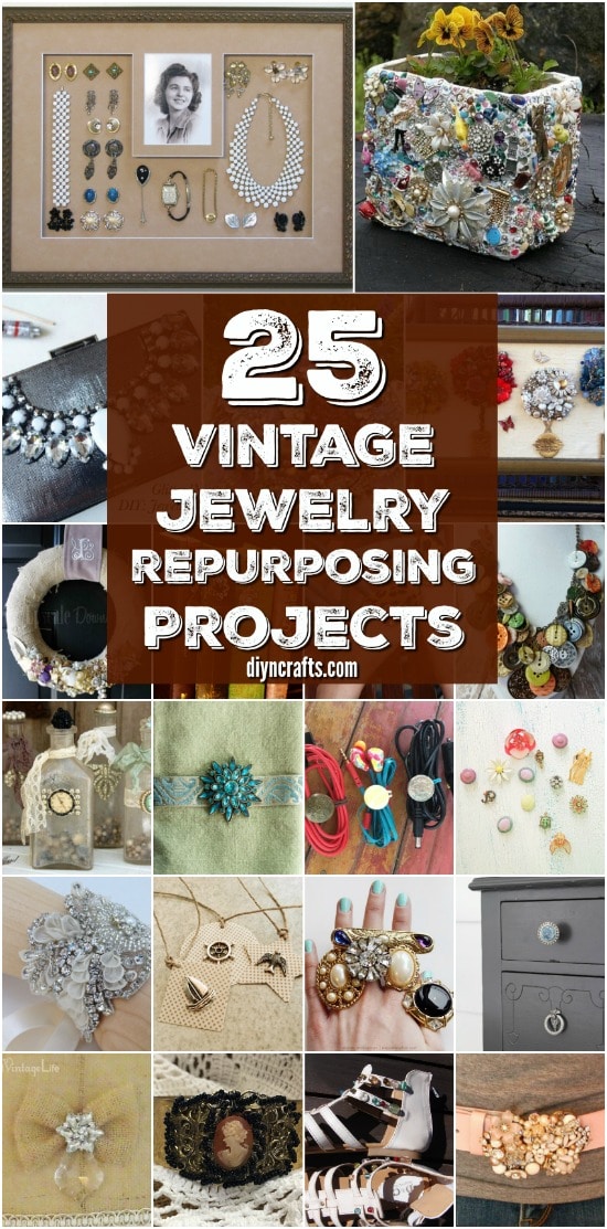 25 Amazingly Creative Ways To Repurpose Vintage Jewelry {Collection Created and Curated by DIYnCrafts Team}