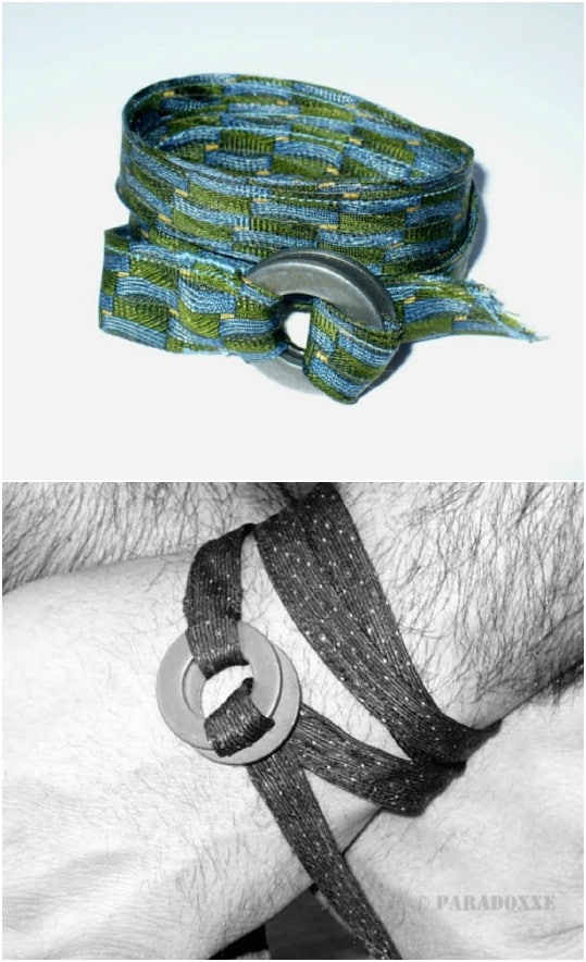 Repurposed Tie Wrap Bracelet