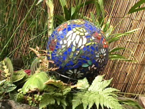 DIY Mosaic Garden Gazing Ball