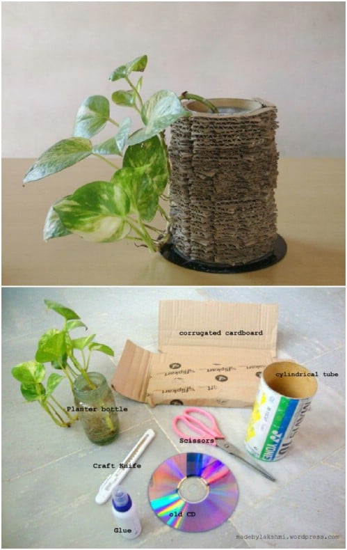 DIY Recycled Cardboard Vase