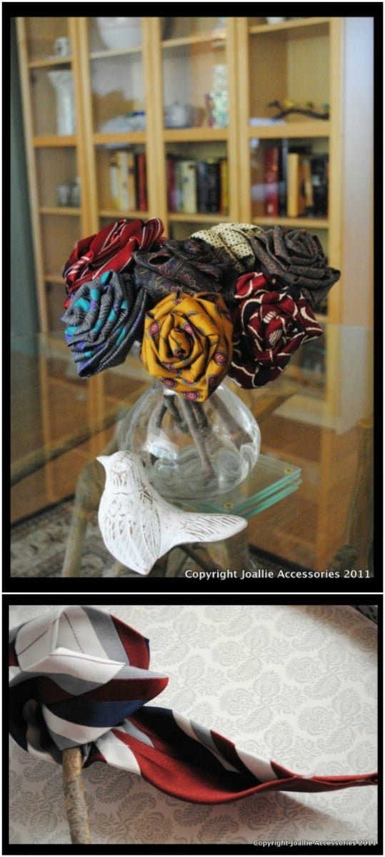 Gorgeous DIY Silk Tie Flowers