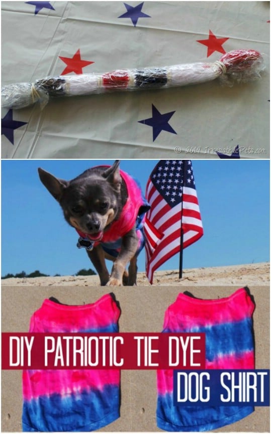 Patriotic Tie Dye Doggie Shirt