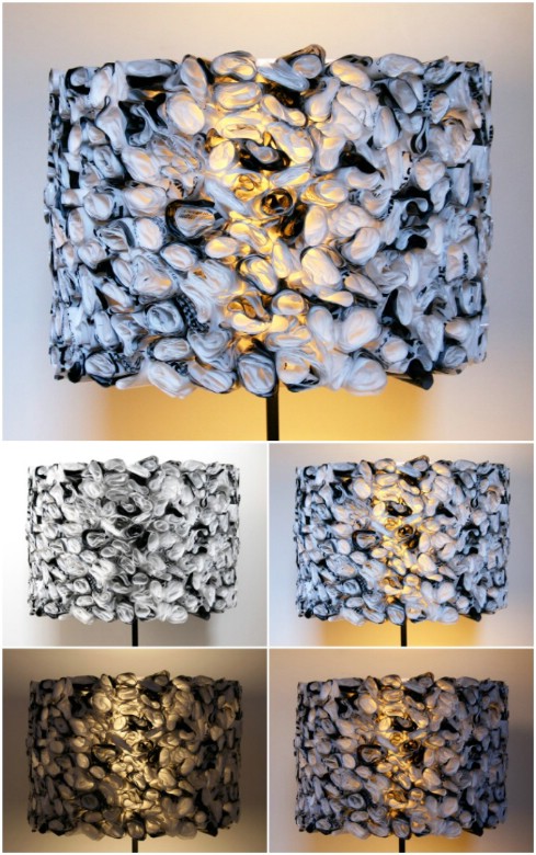 Upcycled Plastic Bag Lampshade