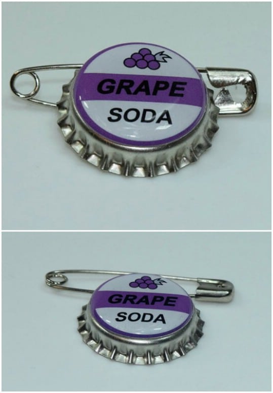 Upcycled Bottle Cap Pins
