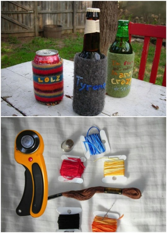 Recycled Felt Beverage Coozie
