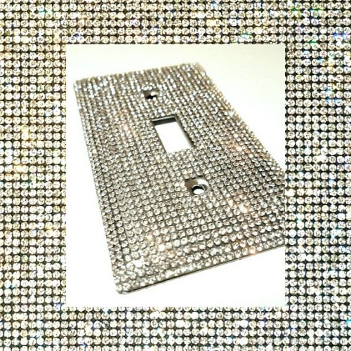 DIY Rhinestone Covered Light Switch