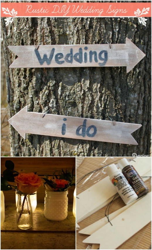 Свадебные знаки в деревенском стиле