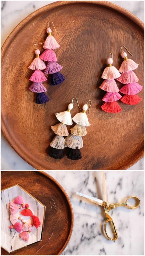 Multicolor DIY Tassel Earrings