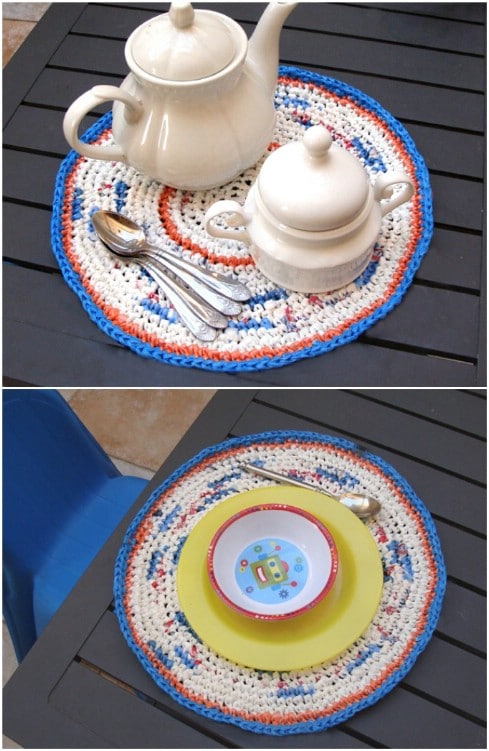 Easy Crocheted Plastic Bag Placemats