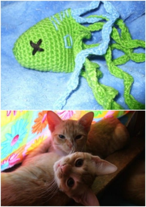 Cute Seasick Crochet Cat Toy