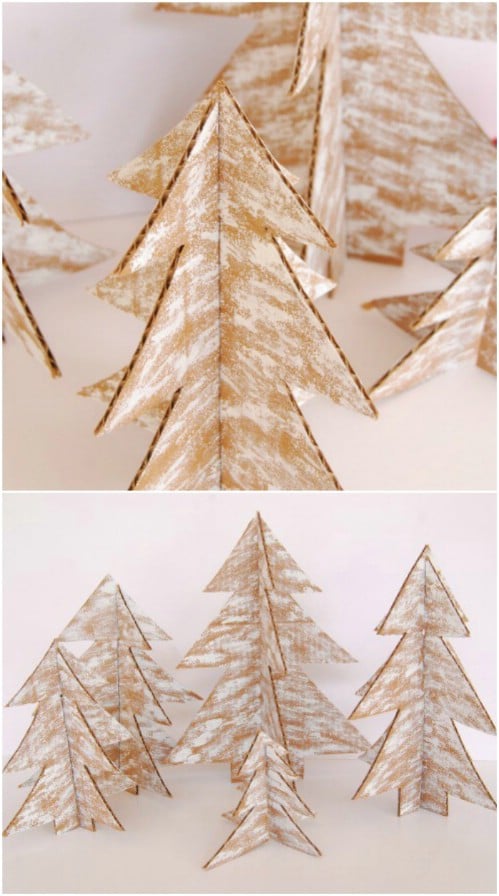 Rustic Cardboard Christmas Trees