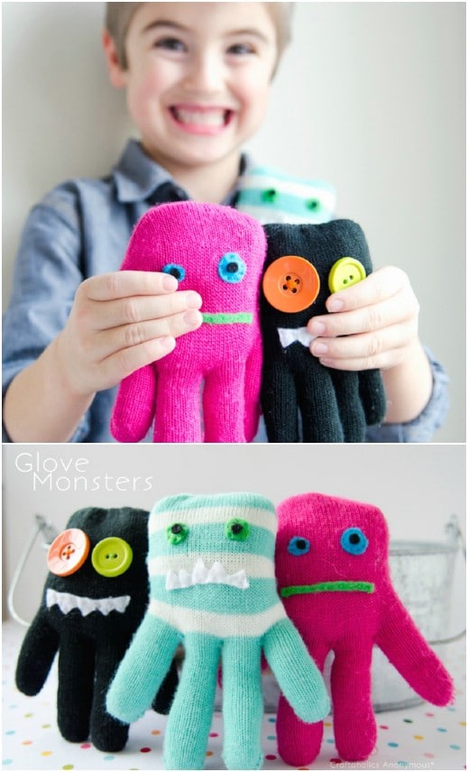 Soft And Cuddly Glove Monsters