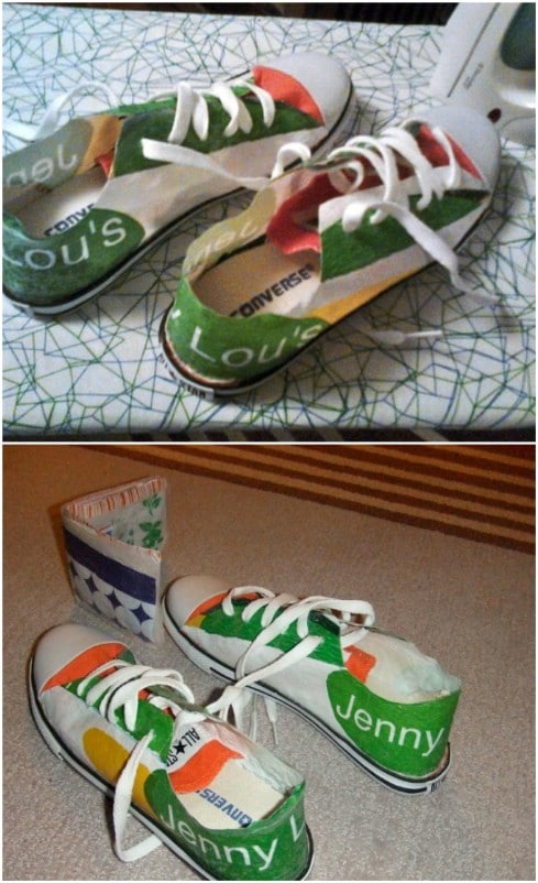 Upcycled Grocery Bag Sneakers