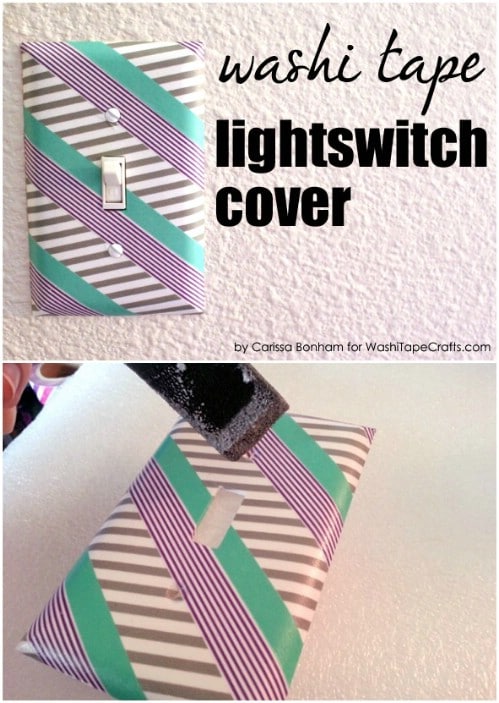 Washi Tape Covered Switch Plate