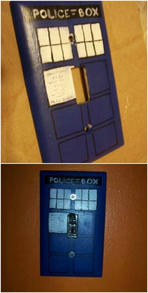 Dr. Who Inspired Light Switch Cover