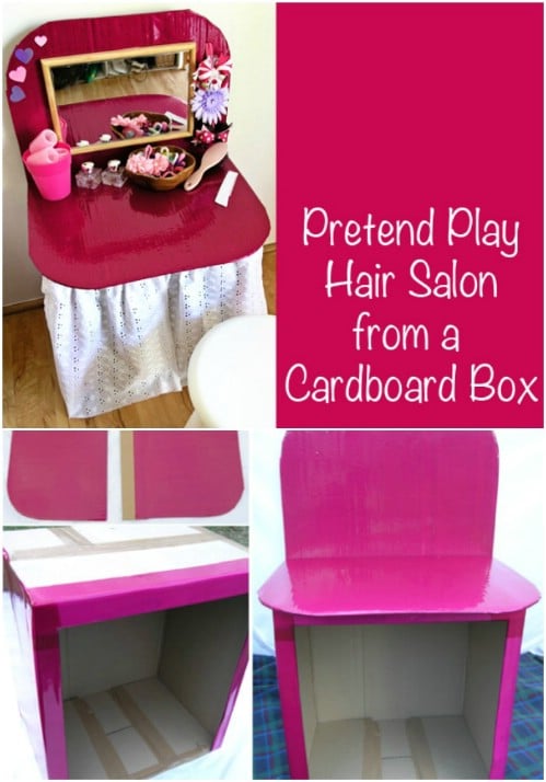 Pretend Play Cardboard Dressing Table