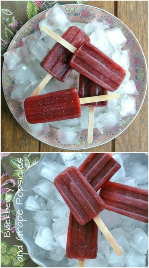 Healthy And Delicious Blackberry Grape Pops