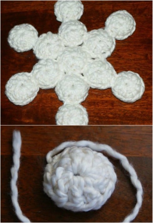 Snowflake Shaped Crochet Trivet