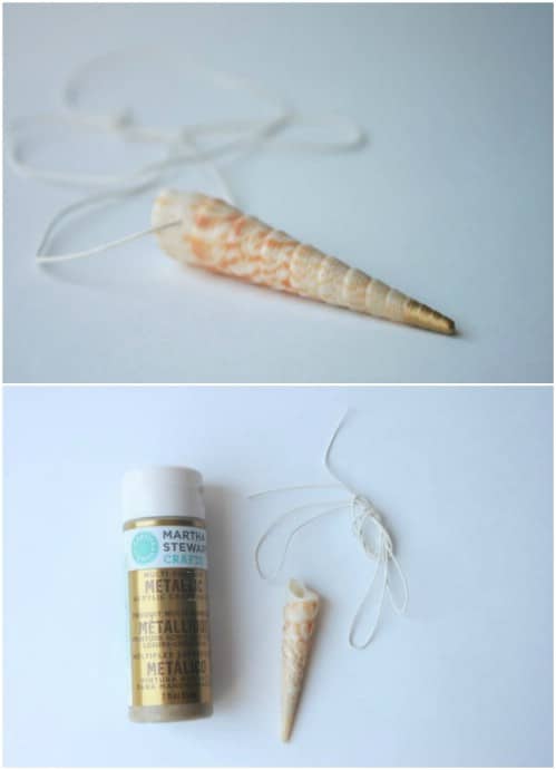 Gold Dipped Seashell Necklace