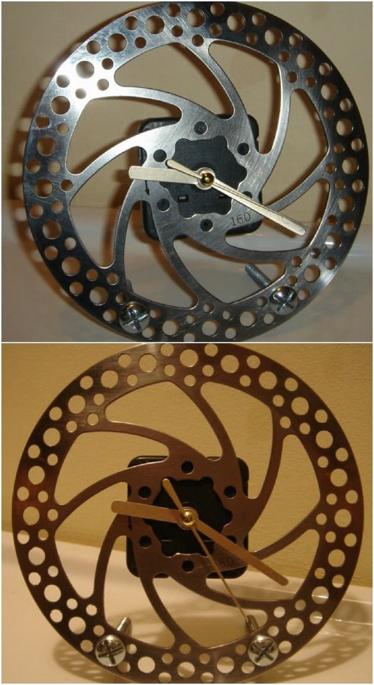 Upcycled Brake Disc Clock