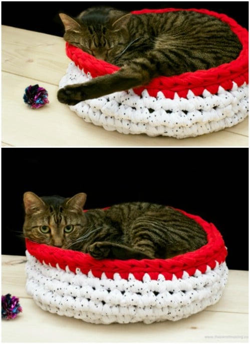 Bulky Crocheted Cat Bed