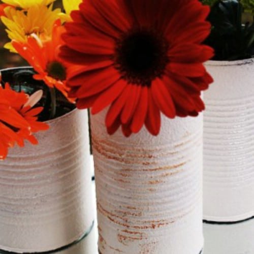 Upcycled Tin Can Vases