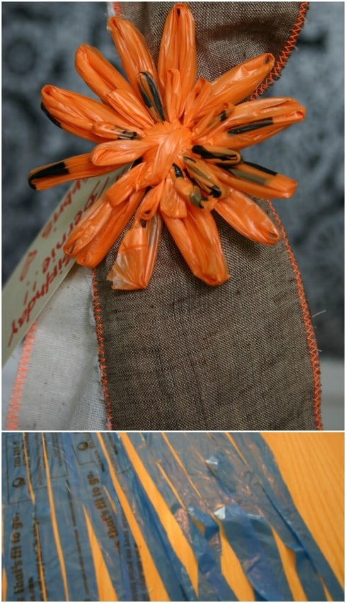 Recycled Plastic Bag Flowers