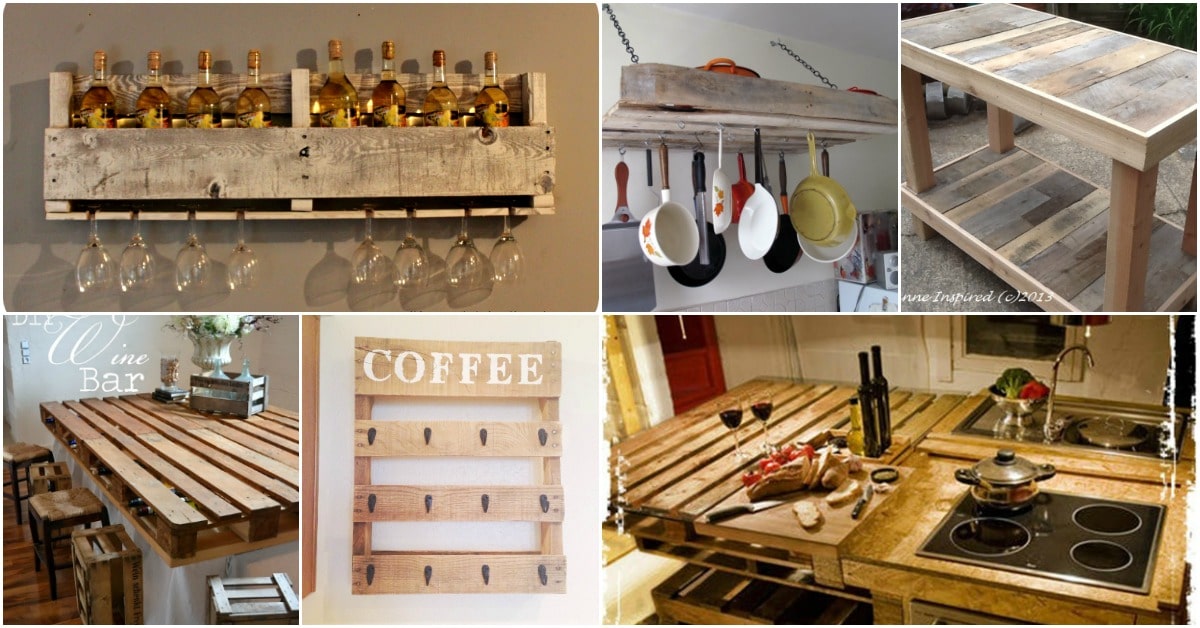 10 Brilliantly Rustic DIY Pallet Kitchen Furniture Ideas