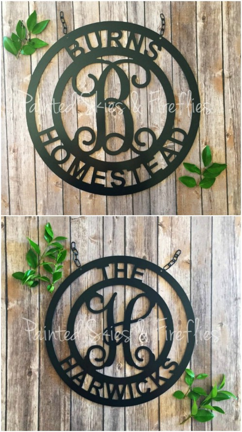 Monogrammed Fence Décor