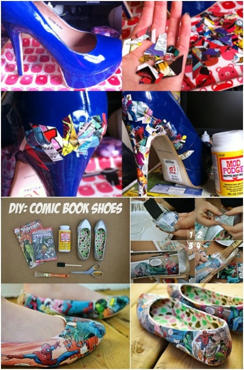 DIY Magazine Page Shoes