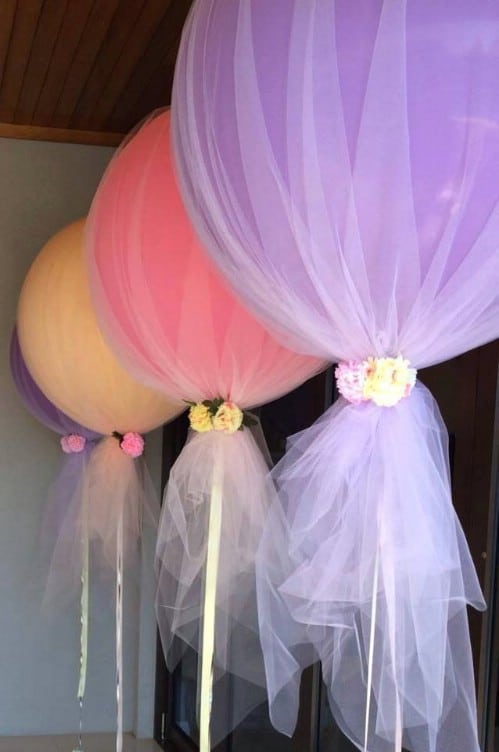 DIY Tulle Wrapped Balloons