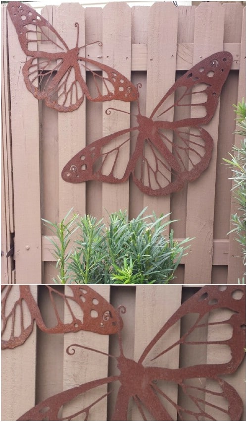Easy DIY Fence Butterflies