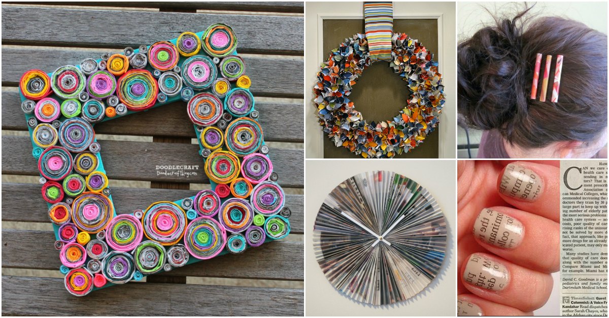 Old Magazines Recycled Into Useful Household Items, Home Improvement