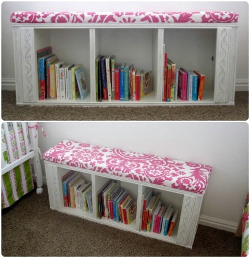 Bookcase Reading Bench Reuse Project