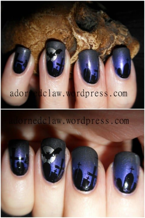 40 Frightening and Fun Halloween Nail Art Designs You Can ...