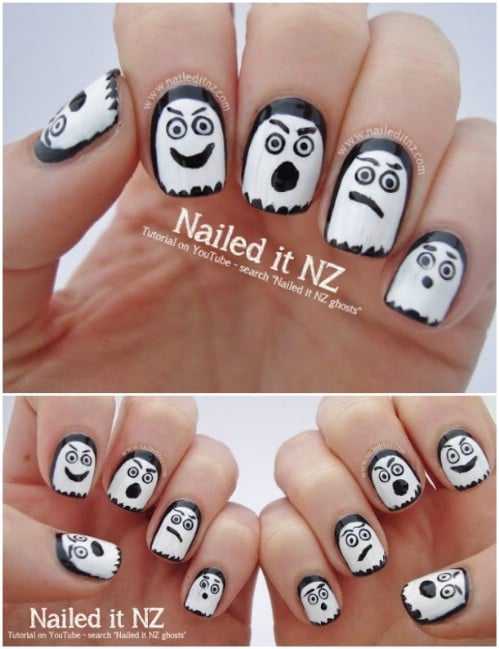 40 Frightening and Fun Halloween Nail Art Designs You Can ...