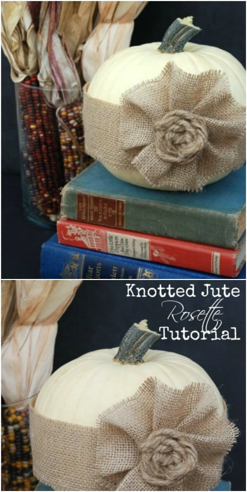 Easy Knotted Burlap And Twine Rosette