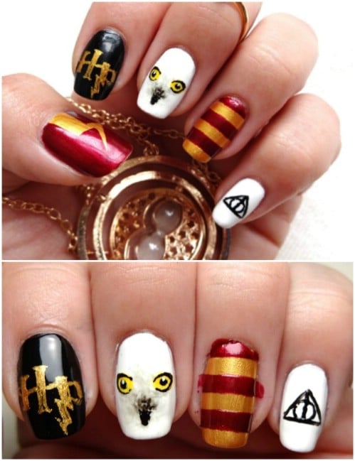 DIY Harry Potter Nail Art