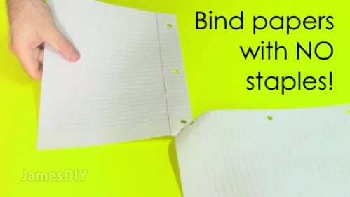 Attach your papers together without a stapler.