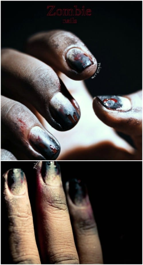 Creepy DIY Zombie Nails