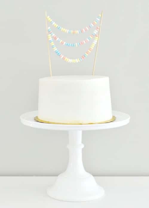 Plain Cake With Candy Necklace Banner