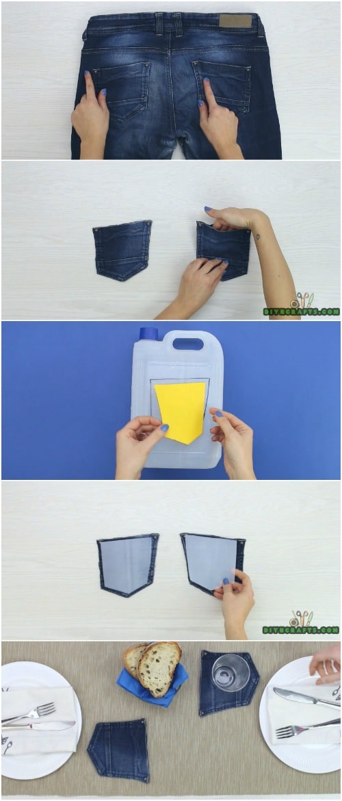 How to Make Drink Coasters Out of a Pair of Old Jeans