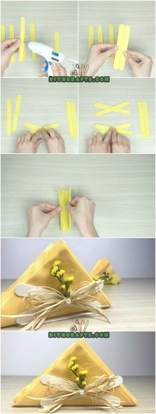 How to Make Cute DIY Napkin Holders Out of Popsicle Sticks