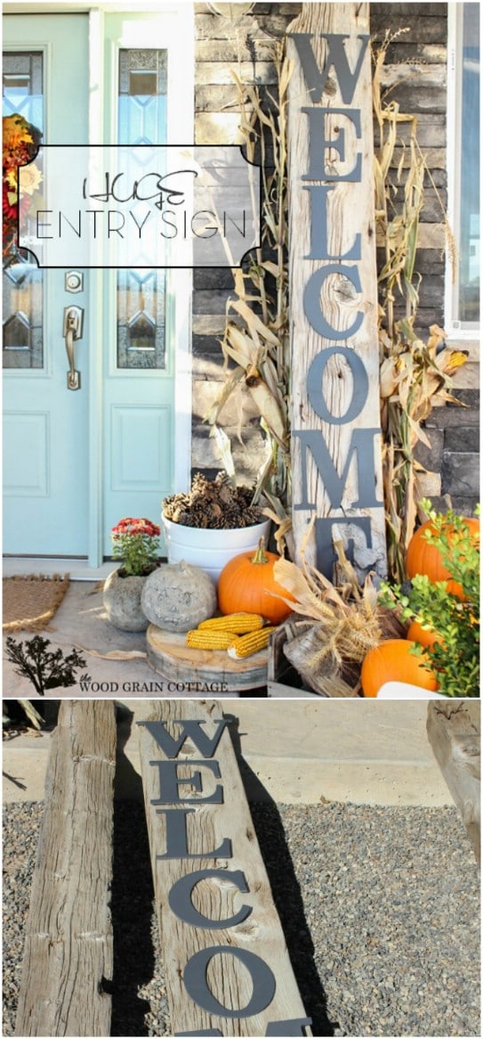 Reclaimed Wood Welcome Sign