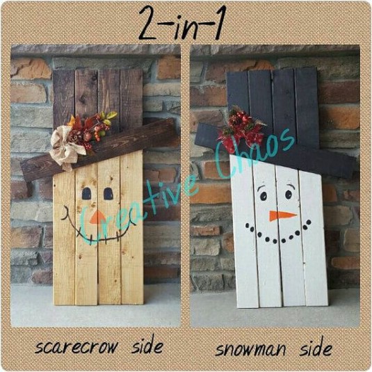 Reversible Halloween Wooden Porch Decoration - 25 Fantastic Reclaimed Wood Halloween Decorations For Your Home And Garden